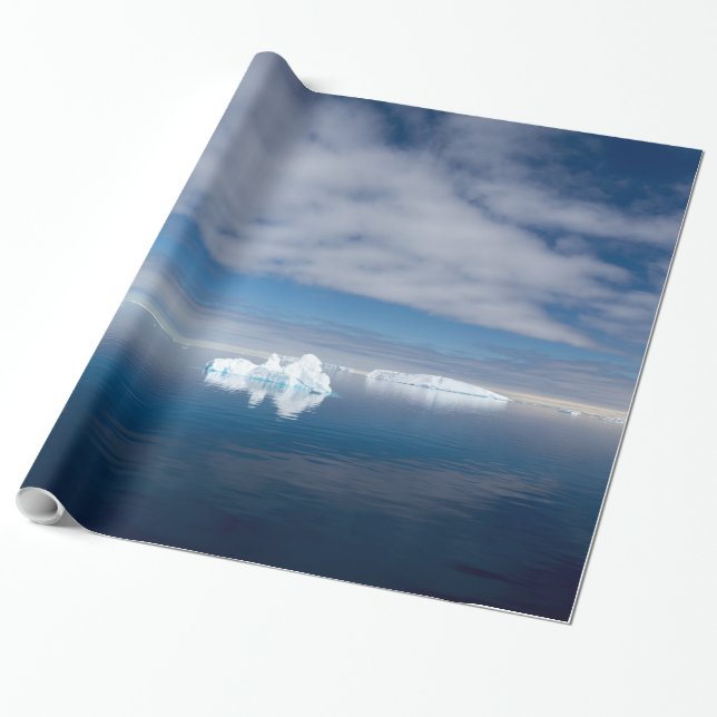 Floating ice in Antarctica Wrapping Paper (Unrolled)