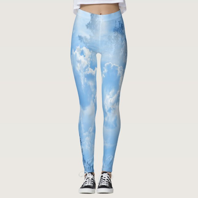 Floating in the clouds... leggings (Front)