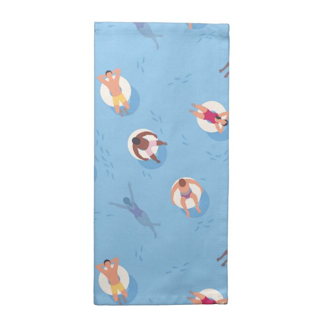Floating in the Lazy River Pattern Cloth Napkin (Half Fold)