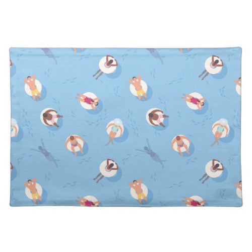Floating in the Lazy River Pattern Cloth Placemat