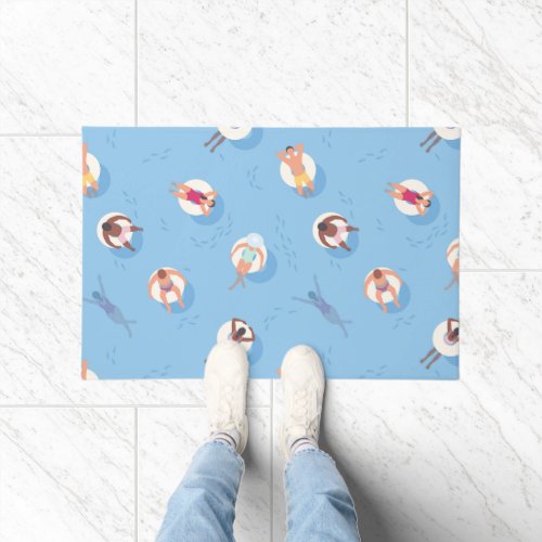 Floating in the Lazy River Pattern Doormat