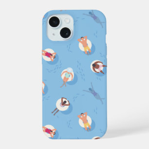 Floating in the Lazy River Pattern iPhone 15 Case