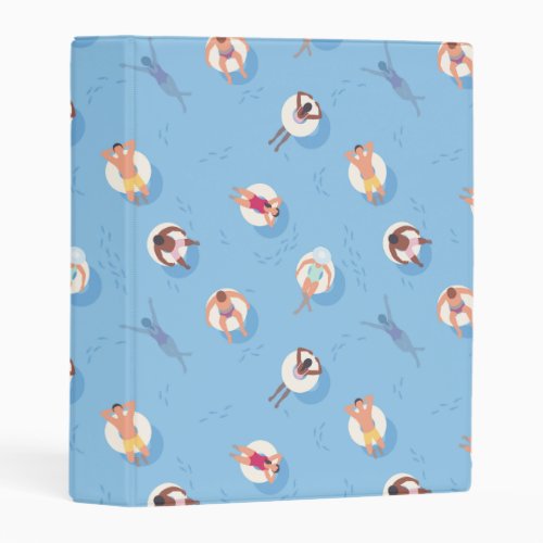 Floating in the Lazy River Pattern Mini Binder