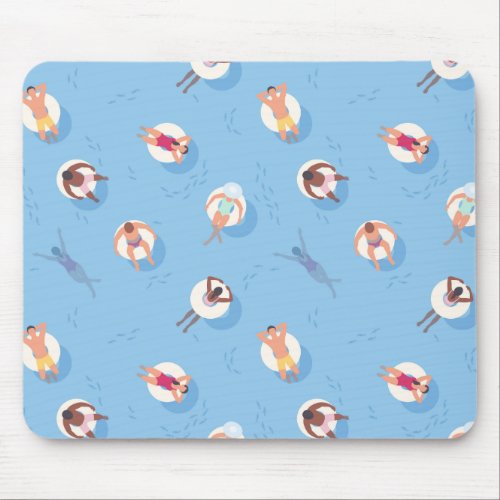 Floating in the Lazy River Pattern Mouse Pad