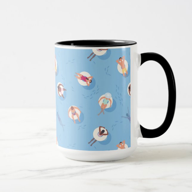 Floating in the Lazy River Pattern Mug (Right)