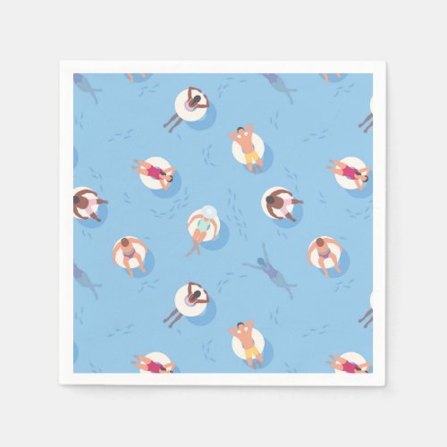Floating in the Lazy River Pattern Napkins