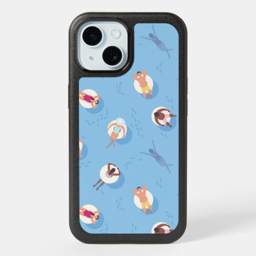 Floating in the Lazy River Pattern iPhone 15 Case