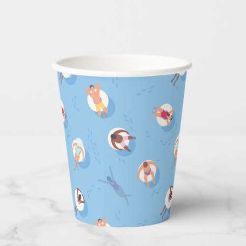 Floating in the Lazy River Pattern Paper Cups