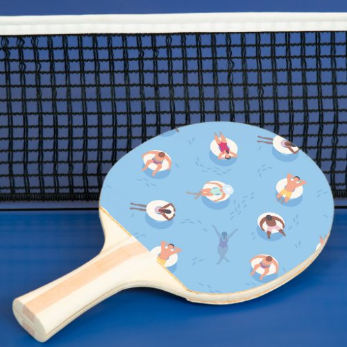Floating in the Lazy River Pattern Ping Pong Paddle