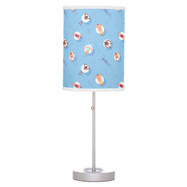 Floating in the Lazy River Pattern Table Lamp (Front)