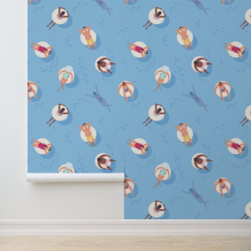 Floating in the Lazy River Pattern Wallpaper