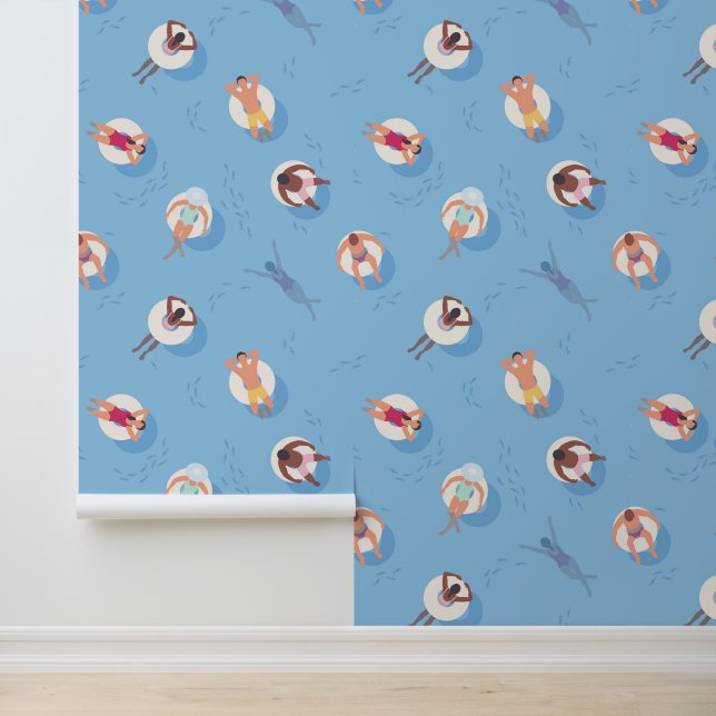 Floating in the Lazy River Pattern Wallpaper (Application)