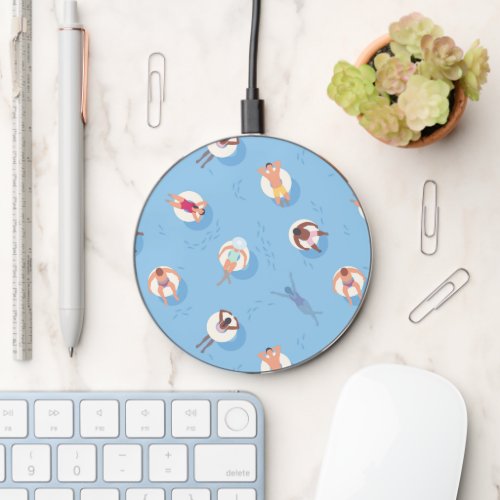 Floating in the Lazy River Pattern Wireless Charger