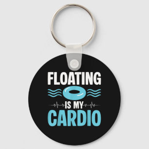 Floating is My Cardio ol Fitness Humor Keychain