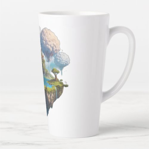 floating island latte mug