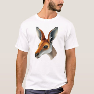 Floating Kangaroo Face Art T-Shirt