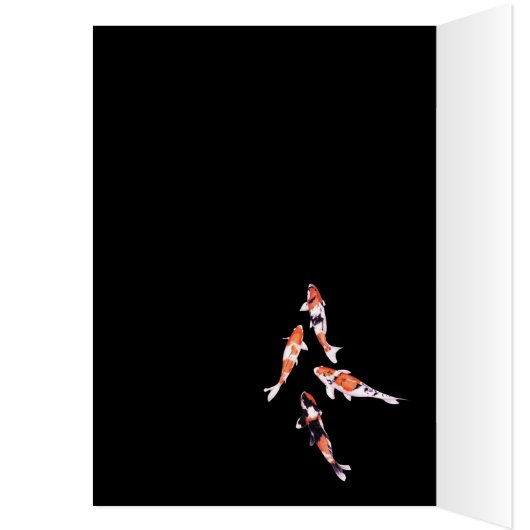Floating Koi Blue Card (Inside (Left))