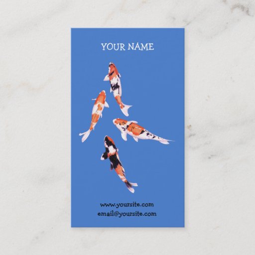 Customizable Floating Koi Business Card
