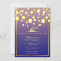 Floating Lantern Birthday Invitation