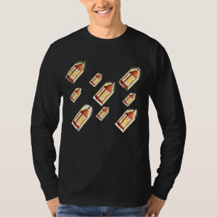 Floating Lantern Glow Pattern Cozy AestheticDesign T-Shirt