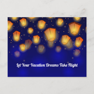 Floating Lantern Vacation Postcard