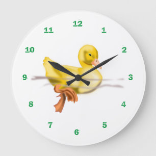 Floating Little Cute Duckling Clock