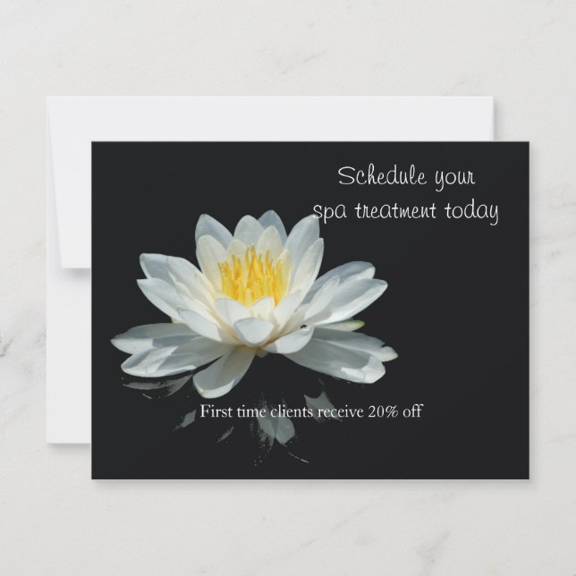 Floating Lotus Flower Invitation (Front)