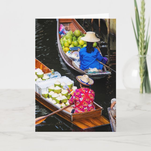 Floating Market in Bangkok Card (Front)