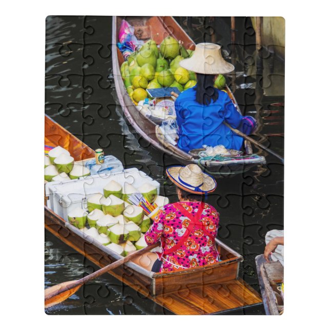 Floating Market in Bangkok Jigsaw Puzzle (Puzzle Vertical)