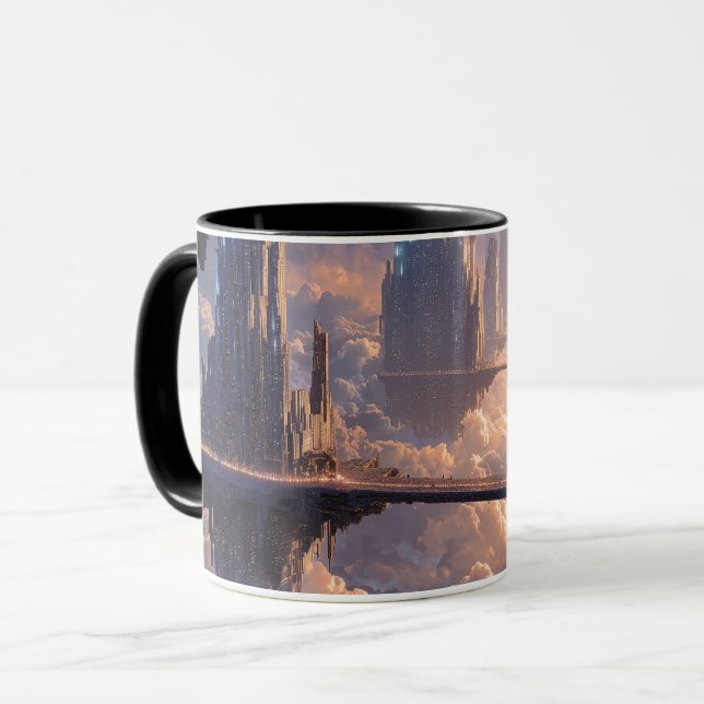Floating Metropolis in the Clouds Mug (Front Left)