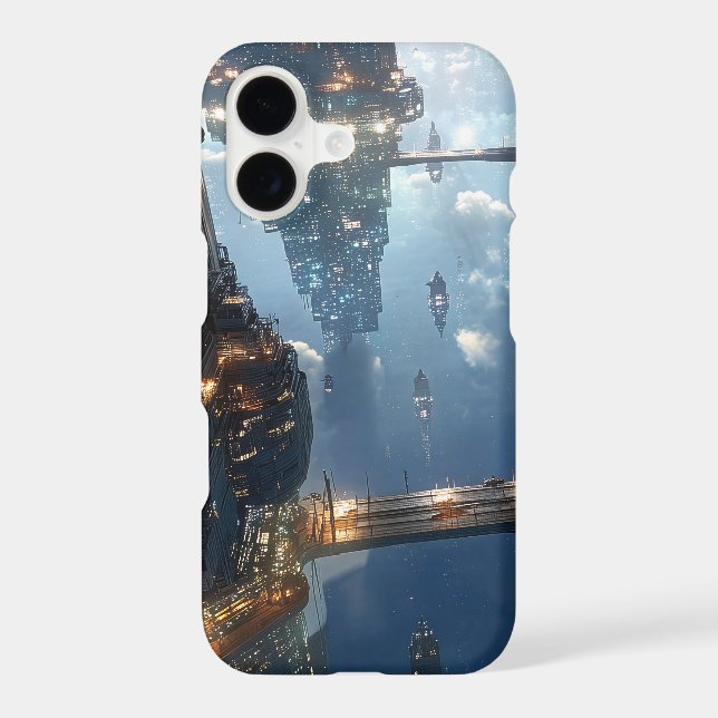 Floating Metropolis in the Sky iPhone Case (Back)