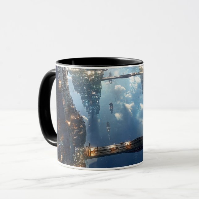 Floating Metropolis in the Sky Mug (Front Left)