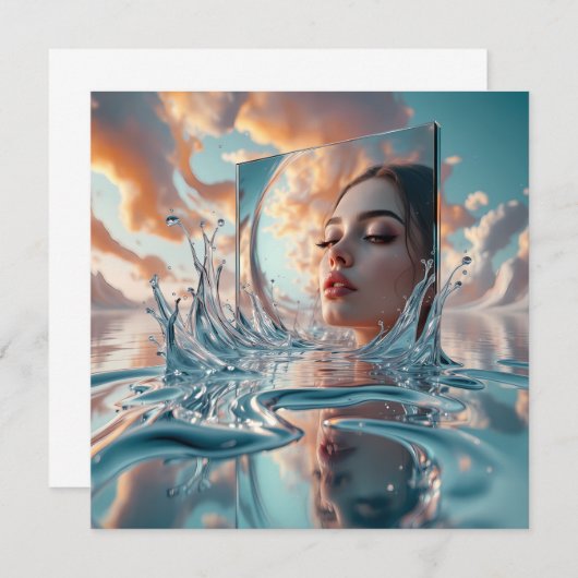 floating mirror panel rises from a calm sea (Front/Back)