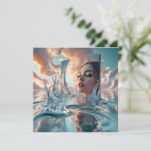floating mirror panel rises from a calm sea (Standing Front)