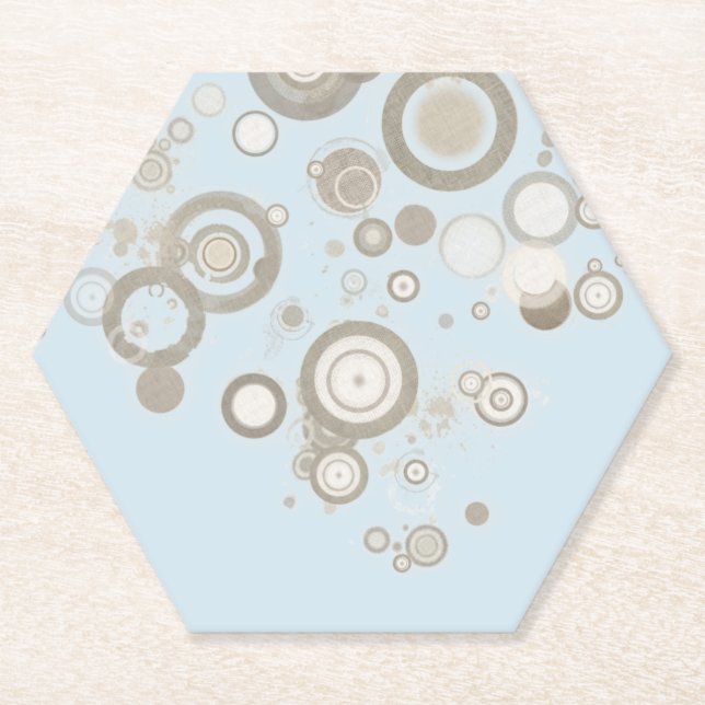 Floating Mod Circles Paper Coaster (Front)