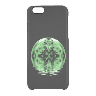 Floating Moon Green and Black Clear iPhone 6/6S Case