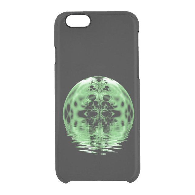 Floating Moon Green and Black Uncommon iPhone Case (Back)