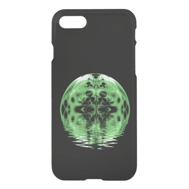 Floating Moon Green and Black Uncommon iPhone Case (Back)