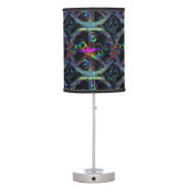 Floating Neon Peace Signs Table Lamp (Back)