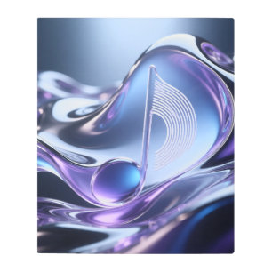 Floating Note – Musical Elegant Artistic Design Metal Print
