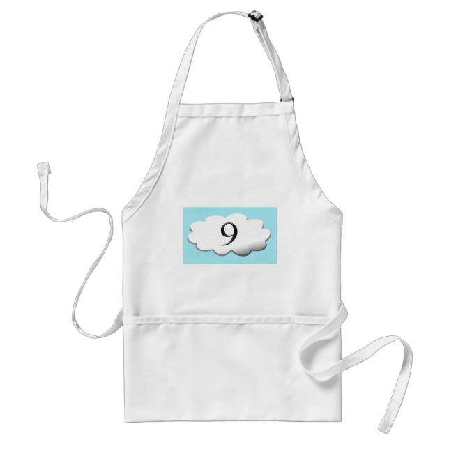 Floating on cloud nine adult apron (Front)