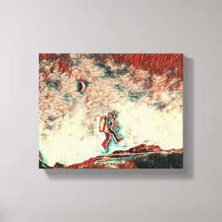 Floating on Discovery: A Scientist's Journey" Canvas Print