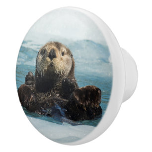Floating Otter Ceramic Knob