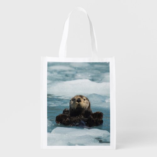 Floating Otter Grocery Bag