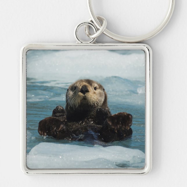 Floating Otter Keychain (Front)