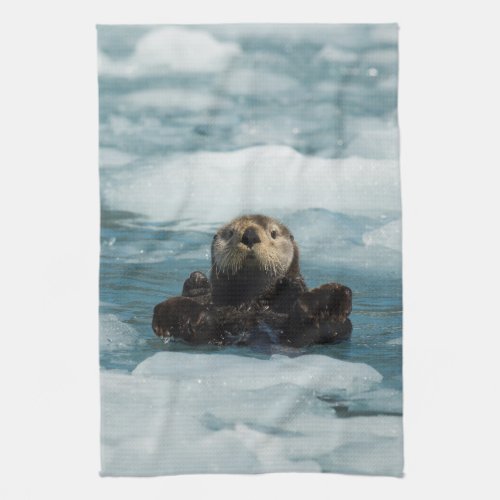 Floating Otter Kitchen Towel