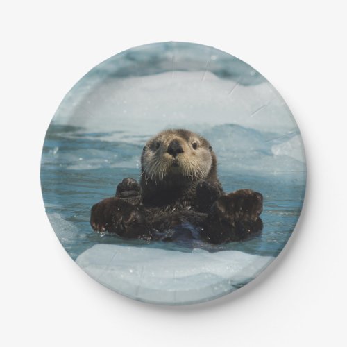 Floating Otter Paper Plates