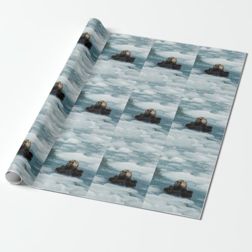 Floating Otter Wrapping Paper