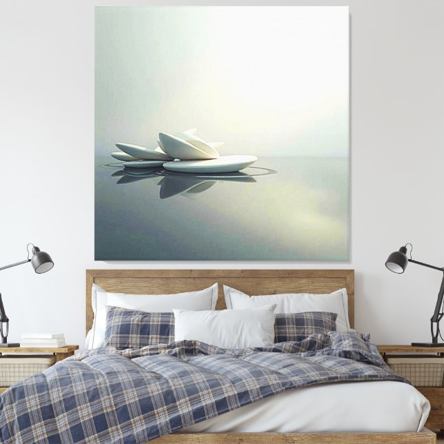 Floating Petals of Stone Design Canvas Print (Insitu(Bedroom))