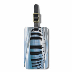 Floating Piano Keys Luggage Tag